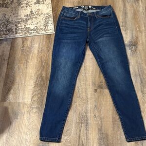 Rewash Blue Denim Tag Detail with White Accents